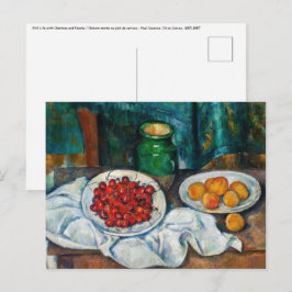 Postal Paul Cezanne - Todavía la vida con cerezas y guiso