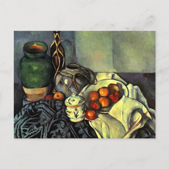 Postal Paul Cezanne - Todavía la vida con manzanas (Anverso)