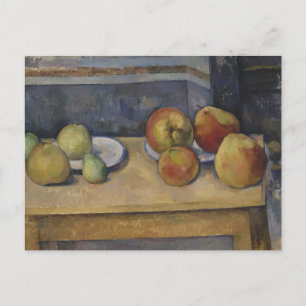 Postal Paul Cezanne - Todavía la vida con manzanas y orej