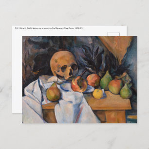 Postal Paul Cezanne - Todavía la vida con Skull