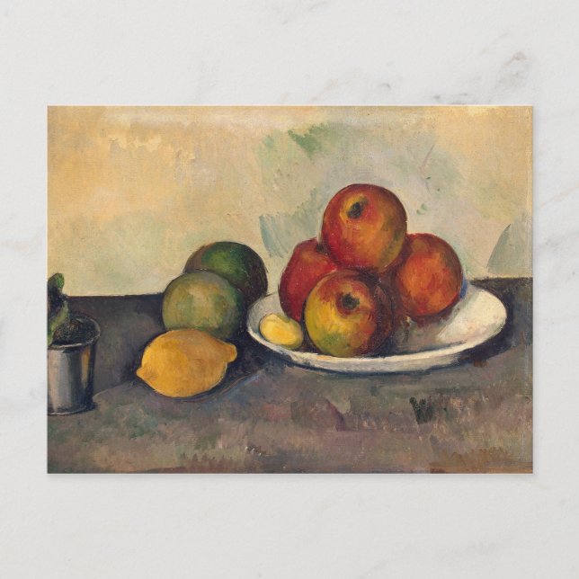 Postal Paul Cezanne | Vida residual con manzanas, c.1890 (Anverso)