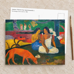 Postal Paul Gauguin - Arearea / El Perro Rojo