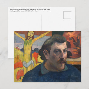 Postal Paul Gauguin - Autorretrato con Cristo Amarillo