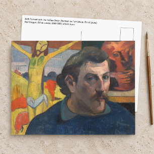 Postal Paul Gauguin - Autorretrato con Cristo Amarillo