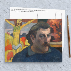 Postal Paul Gauguin - Autorretrato con Cristo Amarillo