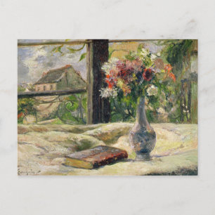 Postal Paul Gauguin Base de flores