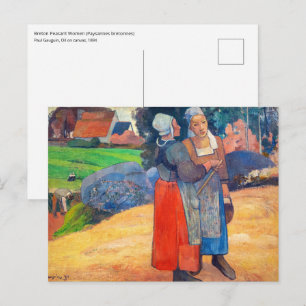 Postal Paul Gauguin - Campesinas bretonas