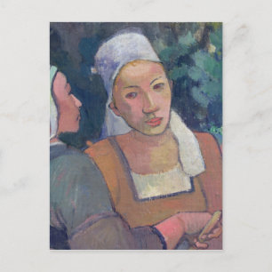 Postal Paul Gauguin   Campesinos bretones, 1894 (petróleo