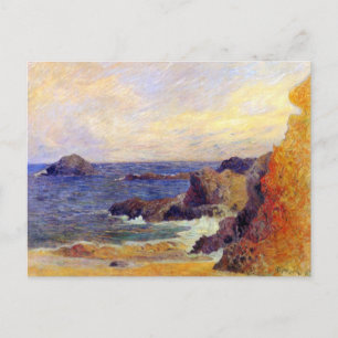 Postal Paul Gauguin - Costa rocosa Pintura de Arte Fino