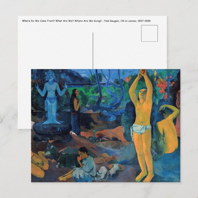 Postal Paul Gauguin - ¿De Dónde Venimos? (Anverso / Reverso)