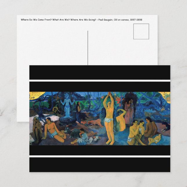 Postal Paul Gauguin - ¿De Dónde Venimos? (Anverso / Reverso)