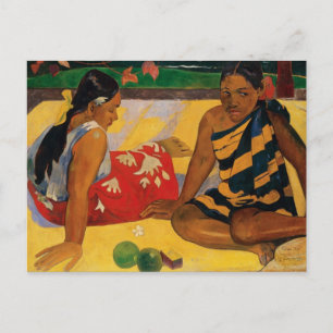 Postal Paul Gauguin Dos Mujeres De Tahiti Parau Api Vinta