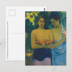 Postal Paul Gauguin - Dos mujeres tahitianas