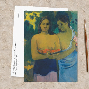 Postal Paul Gauguin - Dos mujeres tahitianas