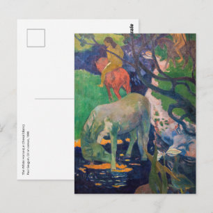 Postal Paul Gauguin - El Caballo Blanco
