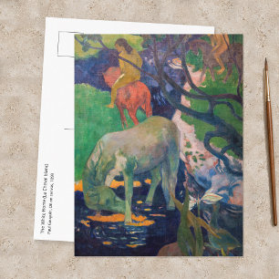 Postal Paul Gauguin - El Caballo Blanco