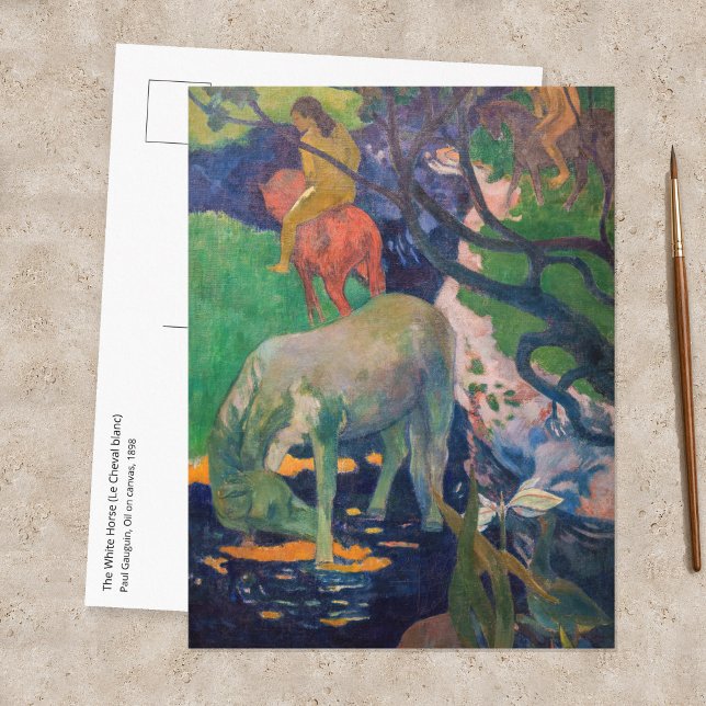 Postal Paul Gauguin - El Caballo Blanco (Subido por el creador)