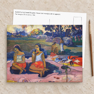 Postal Paul Gauguin - Fuente Sagrada, Dulces Sueños