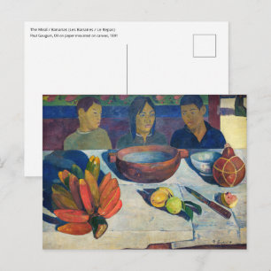 Postal Paul Gauguin - La Comida / Los Plátanos