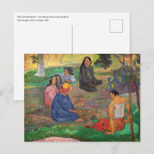 Postal Paul Gauguin - La Conversación / Les Parau Parau