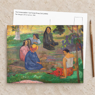 Postal Paul Gauguin - La Conversación / Les Parau Parau