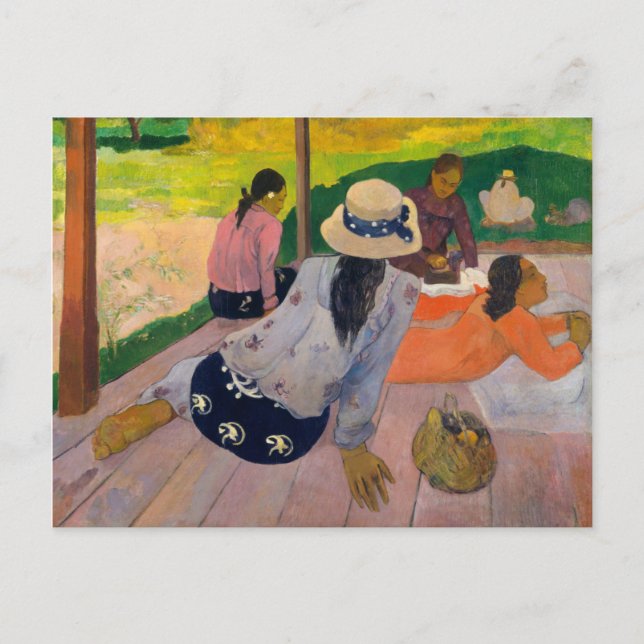 Postal Paul Gauguin | La Siesta (Anverso)