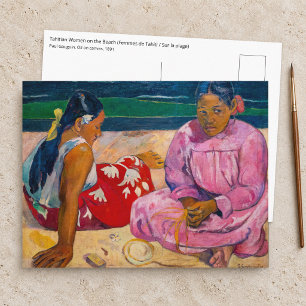 Postal Paul Gauguin - Mujeres Tahitianas en la Playa