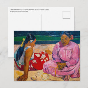 Postal Paul Gauguin - Mujeres Tahitianas en la Playa