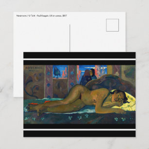 Postal Paul Gauguin - Nunca más / O Taiti