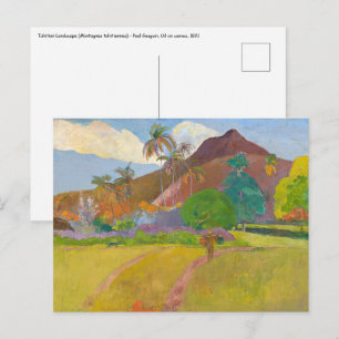 Postal Paul Gauguin - Paisaje Tahitiano