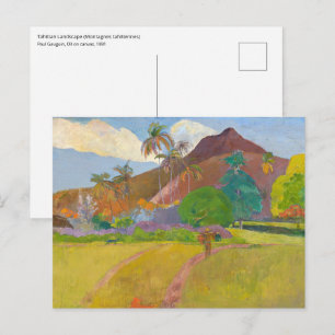 Postal Paul Gauguin - Paisaje Tahitiano