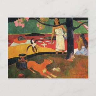 Postal Paul Gauguin-pastoral tahitiano