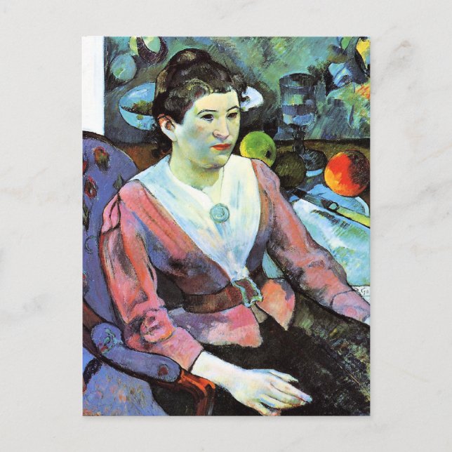Postal Paul Gauguin - Retrato de mujer (Anverso)