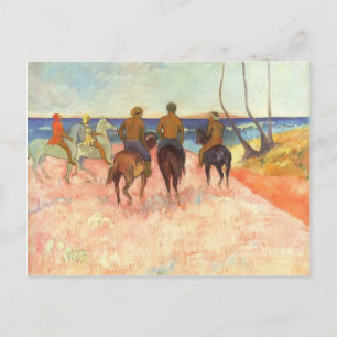 Postal Paul Gauguin - Viajeros en la playa