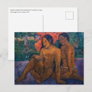 Postal Paul Gauguin - Y el oro de sus cuerpos
