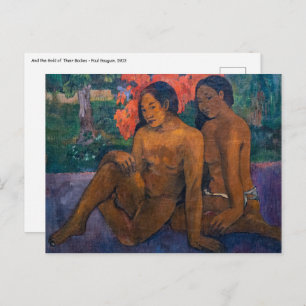 Postal Paul Gauguin - Y el oro de sus cuerpos