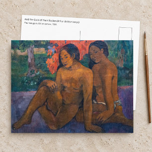 Postal Paul Gauguin - Y el oro de sus cuerpos