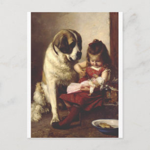 Postal Paul Hermann Wagner: Mejores Amigos Arte Victorian