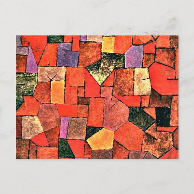 Postal Paul Klee - Aldea de las Montañas (Anverso)