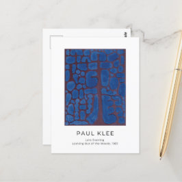 Postal Paul Klee, arte abstracto moderno azul