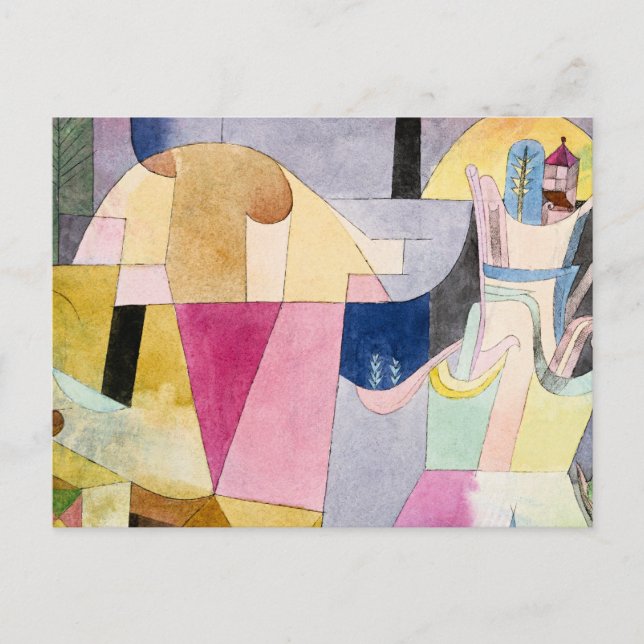 Postal Paul Klee, Black Columns in a Landscape, (Anverso)