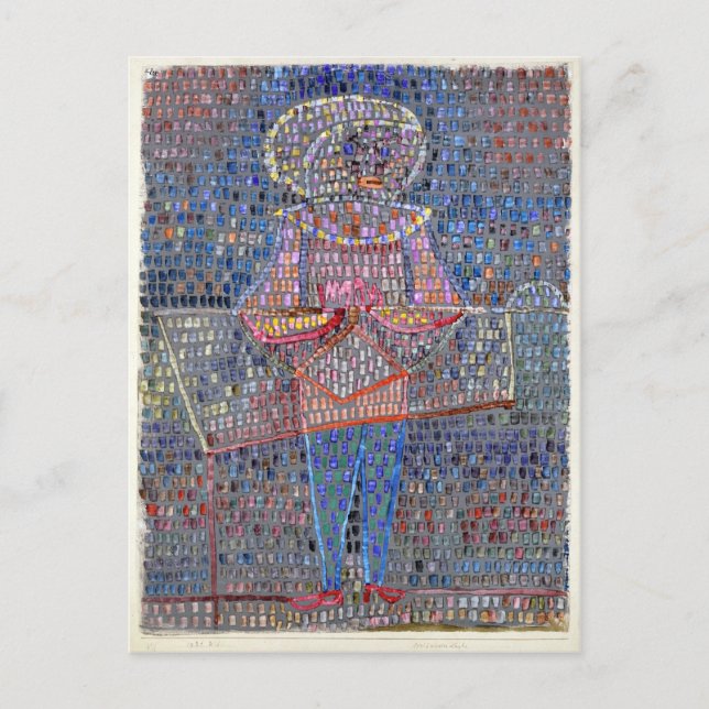 Postal Paul Klee Boy vestido con traje de fantasía (Anverso)