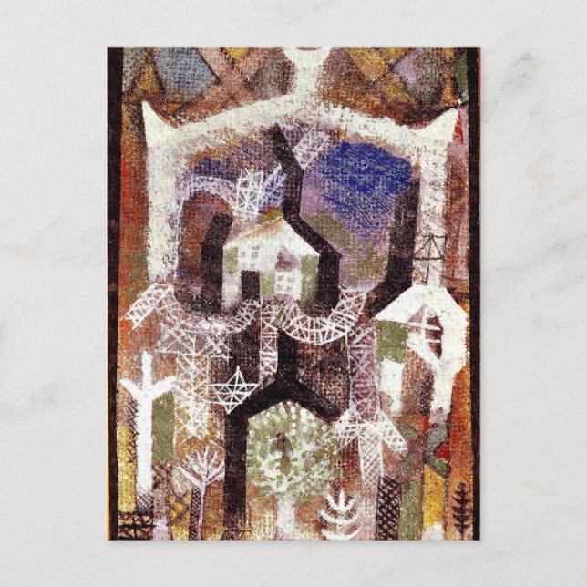 Postal Paul Klee - Casas de verano (Anverso)