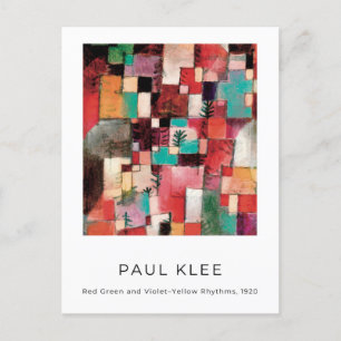 Postal Paul Klee, colorido arte abstracto moderno