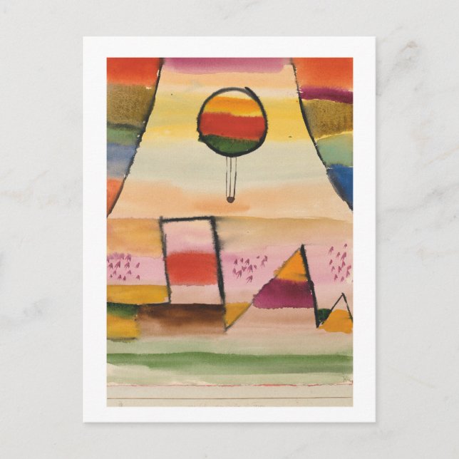 Postal Paul Klee, "El globo en la ventana", 1929 (Anverso)