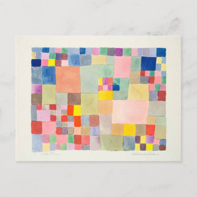 Postal Paul Klee, Flora sobre la arena (Anverso)