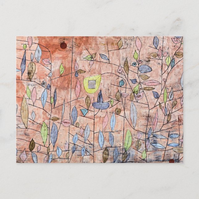 Postal Paul Klee - Follaje Escaso (Anverso)