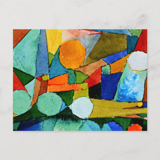 Postal Paul Klee: Formas de color arte abstracto