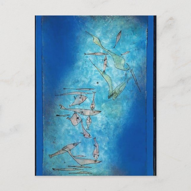 Postal Paul Klee - Imagen de pez (Anverso)