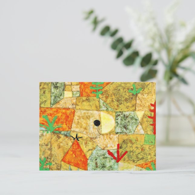 Postal Paul Klee - Jardines del Sur, (Anverso de pie)